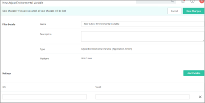 adjust environment variable