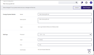 Upload Certificate