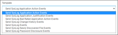 Send SysLog templates