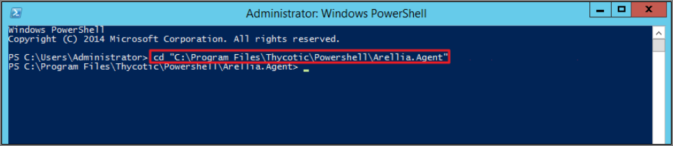 Changing directory to agent location