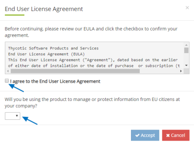 Accept the EULA